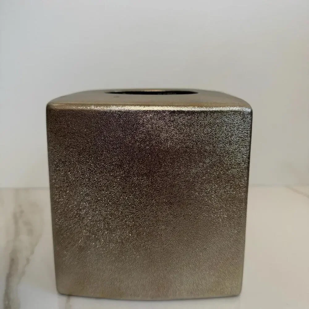 Saturday Knight Ltd Tissue Box Metallic Leaf Tree Branch Design Ceramic‎